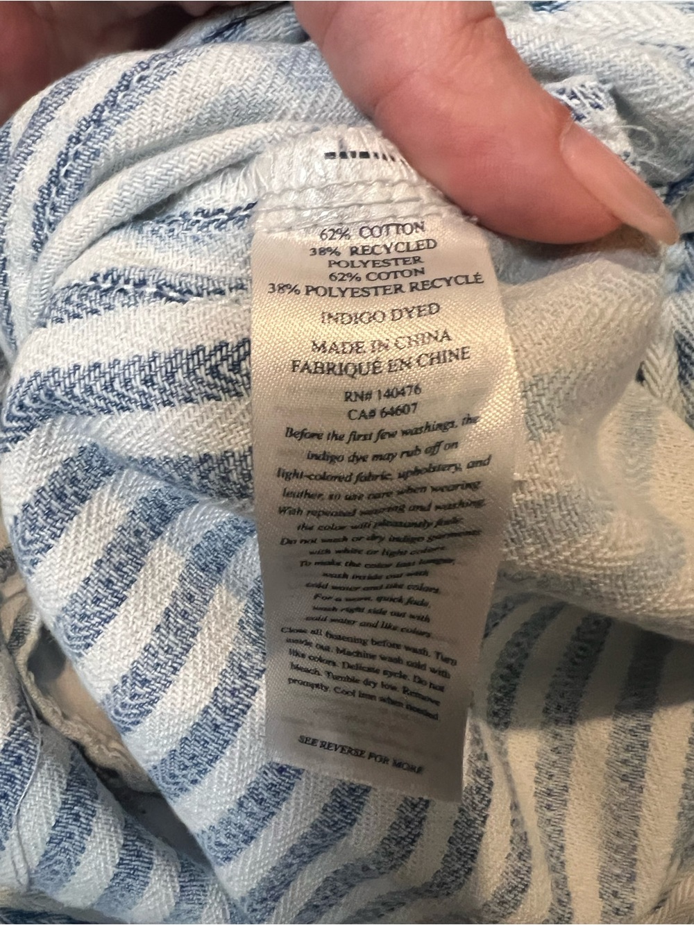 FAHERTY Topsail Carpenter Pants In
Railroad Stripe Size 30 - Picture 5 of 5